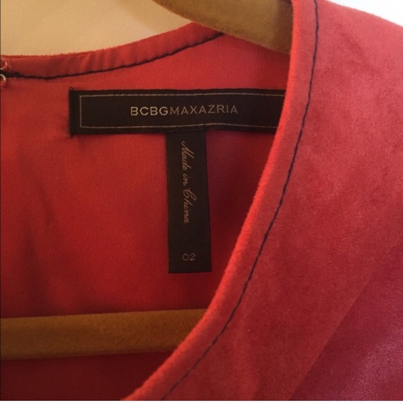 Bcbg Maxazria Gilli Faux Suede Flounce Dress - Picture 4 of 4